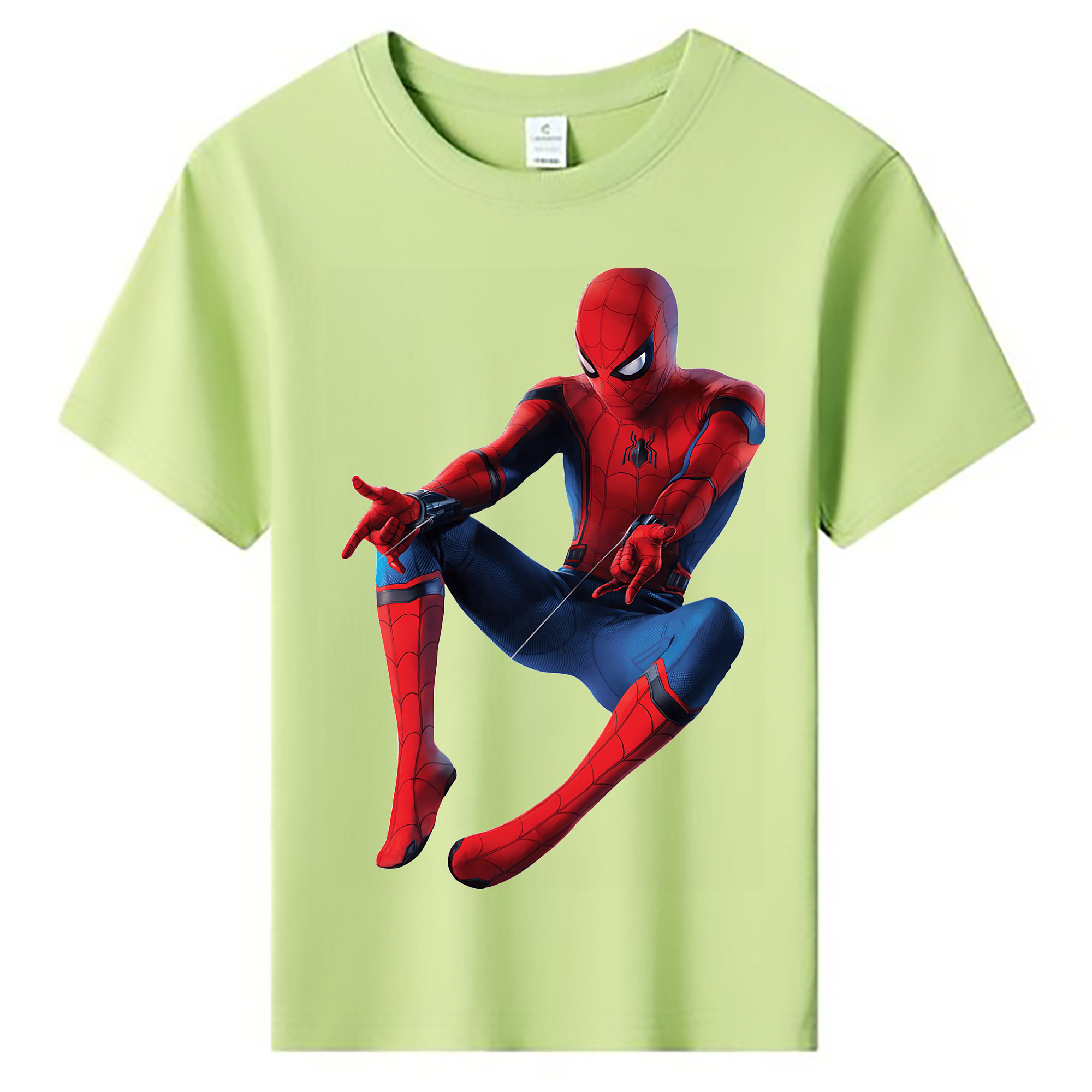 （画像用） Spider Man スパイダーマン 綿100％キッズTシャツ（フロントプリント）